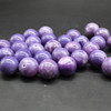 Natural Charoite SMOOTH Round Semi-precious Loose Gemstone Beads - 14mm - 15mm - 1 or 4 Count