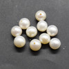 Freshwater Pearl Beads - Full Drilled Round Pearls - White - Grade AAAA - A Pair (2 count) - for Pearl Earrings, Rings - 7 sizes