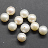 Freshwater Pearl Beads - Full Drilled Round Pearls - White - Grade AAAA - A Pair (2 count) - for Pearl Earrings, Rings - 7 sizes