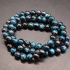 Natural Phoenix Turquoise Semi-precious Gemstone Round Beads - 6mm, 7-8mm - 22 inch Strand