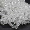 Natural Clear Quartz Semi-Precious Gemstone STAR CUT Faceted Round Beads - 6mm, 8mm, 10mm sizes - 14'' Strand