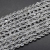 Natural Clear Quartz Semi-Precious Gemstone STAR CUT Faceted Round Beads - 6mm, 8mm, 10mm sizes - 14'' Strand