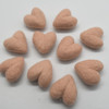 Peach Blossom Pink Wool Felt Hearts  4cm  100% Wool  Set of 10