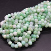 Australian Chrysoprase Round Beads Green with Dark Spots - 6mm - 15'', for Jewellery Making