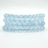 Blue Topaz Round Bead Sample Strand/Bracelet - 7mm to 8mm, 7 Inches