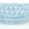 Blue Topaz Round Bead Sample Strand/Bracelet - 7mm to 8mm, 7 Inches