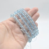 Blue Topaz Round Bead Sample Strand/Bracelet - 7mm to 8mm, 7 Inches