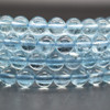 Blue Topaz Round Bead Sample Strand/Bracelet - 7mm to 8mm, 7 Inches
