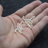 Saltwater Japanese Akoya Half-Drilled Round White Pearl Beads  1 Pair (2pcs) for Earrings or Ring  4 Size Options
