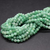 Emerald Gemstone FACETED Round Beads - Light Green - 4mm - 15'' Strand, for Jewellery Making, DIY