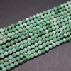 Emerald Gemstone FACETED Round Beads - Light Green - 4mm - 15'' Strand, for Jewellery Making, DIY