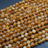 Citrine Round Beads - Dark, Cloudy - 7.5mm - 8mm - 15'' Strand, for Jewellery Making, DIY