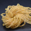 Golden Rutilated Quartz Round Beads - 4mm - 4.5mm, 20'' strand, for Jewellery Making DIY