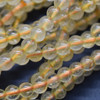 Golden Rutilated Quartz Round Beads - 4mm - 4.5mm, 20'' strand, for Jewellery Making DIY