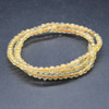 Golden Rutilated Quartz Round Beads - 4mm - 4.5mm, 20'' strand, for Jewellery Making DIY