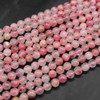 Brazilian Rhodonite Round Beads (Pale Pink) - 6mm - 15'' Strand, for Jewellery Making
