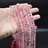 Brazilian Rhodonite Round Beads (Pale Pink) - 6mm - 15'' Strand, for Jewellery Making