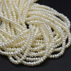 Freshwater Pearl Beads - Potato Round Pearls - White - 2-3mm - 14'' strand, for Jewellery Making