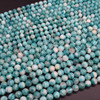 Amazonite (Pale Teal Green) Round Beads -  6mm, 8mm sizes - 15'' Strand, for Jewellery Making
