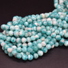 Amazonite (Pale Teal Green) Round Beads -  6mm, 8mm sizes - 15'' Strand, for Jewellery Making