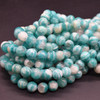 Amazonite (Pale Teal Green) Round Beads -  6mm, 8mm sizes - 15'' Strand, for Jewellery Making