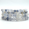 Dumortierite in Quartz Round Bead Sample Strand / Bracelet - 6mm, 8mm Sizes - 7.5 inches Dumortierite in Quartz Round Bead Sample Strand / Bracelet - 6mm, 8mm Sizes - 7.5 inches