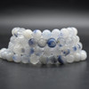 Dumortierite in Quartz Round Bead Sample Strand / Bracelet - 6mm, 8mm Sizes - 7.5 inches Dumortierite in Quartz Round Bead Sample Strand / Bracelet - 6mm, 8mm Sizes - 7.5 inches