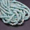 Amazonite FACETED Rondelle Spacer Beads - 4mm x 2mm - 15'' Strand, for Jewellery Making