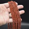 Red Jasper FACETED Rondelle Spacer Beads - 4mm x 2mm - 15'' Strand, for Jewellery Making
