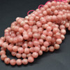 Pink Rhodochrosite Round Beads - 7mm - 7.7mm - 15'' Strand, for Jewellery Making