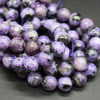 Charoite (Purple) Gemstone Round Beads - 9mm - 9.5mm - 15'' Strand, for Jewellery Making