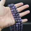 Charoite (Purple) Gemstone Round Beads - 9mm - 9.5mm - 15'' Strand, for Jewellery Making