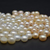 Freshwater Half Drilled Dome Button Pearl Beads - 6mm - 7mm - White, Cream, Purple, Pink - 1 Pair (2pcs)