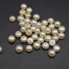 Freshwater Half Drilled Dome Button Pearl Beads - 6mm - 7mm - White, Cream, Purple, Pink - 1 Pair (2pcs)
