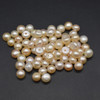 Freshwater Half Drilled Dome Button Pearl Beads - 6mm - 7mm - White, Cream, Purple, Pink - 1 Pair (2pcs)