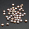 Freshwater Half Drilled Dome Button Pearl Beads - 6mm - 7mm - White, Cream, Purple, Pink - 1 Pair (2pcs)