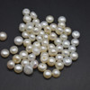 Freshwater Half Drilled Dome Button Pearl Beads - 6mm - 7mm - White, Cream, Purple, Pink - 5 Pairs (10 pcs)