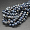 Blue Pietersite Gemstone Round Beads - 8mm - 15'' Strand, for Jewellery Making - Grade AA