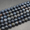 Blue Pietersite Gemstone Round Beads - 8mm - 15'' Strand, for Jewellery Making - Grade AA