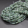Light Moss Agate Gemstone Round Beads 4mm, 6mm, 8mm, 10mm Sizes - 15'' Strand, for Jewellery Making