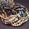 Rainbow Chrysocolla & Lapis Lazuli Gemstone FACETED Round Beads - 4mm - 15'' Strand, for Jewellery Making, DIY