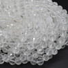 Cloudy Quartz Gemstone Diamond Cut FACETED Round Beads - 6mm, 8mm sizes - 15'' Strand, for Jewellery Making DIY