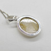 Golden Rutilated Quartz Oval Pendant in Sterling Silver   1 Piece  2.2cm  No Chain - 5 Options