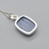Blue Kyanite Rectangular Pendant in Sterling Silver - 1 Piece - 2.2cm - No Chain - 3 Options