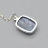 Blue Kyanite Rectangular Pendant in Sterling Silver - 1 Piece - 2.2cm - No Chain - 3 Options