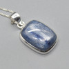 Blue Kyanite Rectangular Pendant in Sterling Silver - 1 Piece - 2.2cm - No Chain - 3 Options