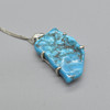 Sleeping Beauty Turquoise Pendant in 925 Silver , 1 Piece,  2.7-3.3cm,  No Chain - 4 Options