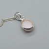 Pink Opal Oval Pendant in 925 Silver , 1 Piece,  1.2-1.4cm,  No Chain - 5 Options Pink Opal Oval Pendant in 925 Silver , 1 Piece,  1.2-1.4cm,  No Chain - 5 Options