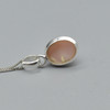 Pink Opal Oval Pendant in 925 Silver , 1 Piece,  1.2-1.4cm,  No Chain - 5 Options Pink Opal Oval Pendant in 925 Silver , 1 Piece,  1.2-1.4cm,  No Chain - 5 Options