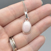 Pink Opal Oval Pendant in 925 Silver , 1 Piece,  1.2-1.4cm,  No Chain - 5 Options Pink Opal Oval Pendant in 925 Silver , 1 Piece,  1.2-1.4cm,  No Chain - 5 Options